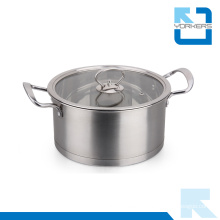 304 Stainless Steel Right Angle Soup Pot with Two Handle